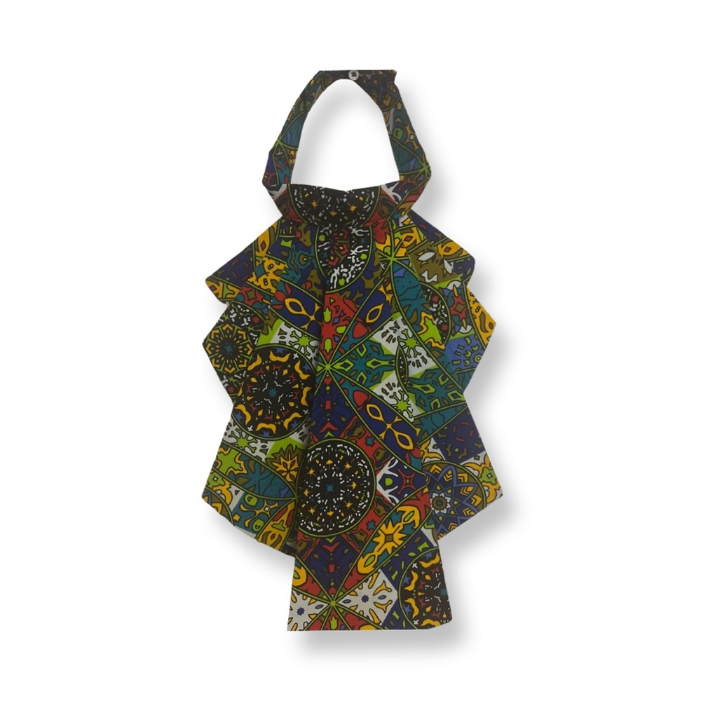 100% Authentic African Print Necklace View 4